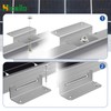 Hicello 4PCS Solar Panel Bracket, Silver Aluminum Z Bracket, Solar