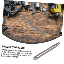 BESPORTBLE 1pc Mini Titanium Alloy Portable Tool for Splinter Removal and Outdoor Use Cnc Machined Precision Clamping for Travel Camping and Hiking Titanium