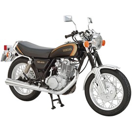 Aoshima Bunka Kyozai 1/12 The Bike Series No. 14 Yamaha 1JR SR400 1998 Plastic Model, Molded Color