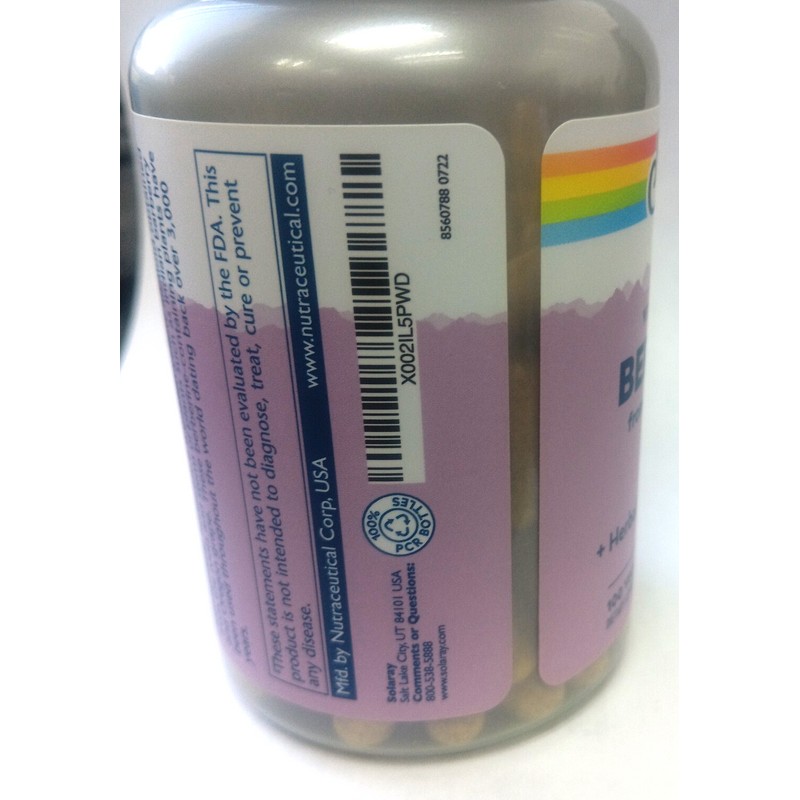 Solaray Berberine 100 Vegcaps 500mg Vital Extracts from Indian Barberry