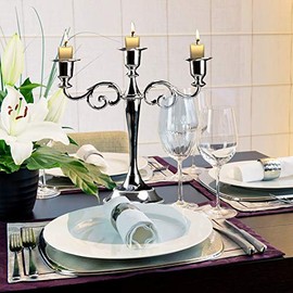 Candelabro de 3 Brazos, candelabro de Metal de Estilo Europeo Candelabro para la Cena de Boda Decoración de Velas caseras (Oro)