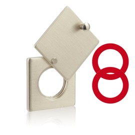 Peephole Security Cap Set, Home Door Viewer Cover with Self-Adhesive Install Kit for Enhanced Privacy (Brushed Nickel)