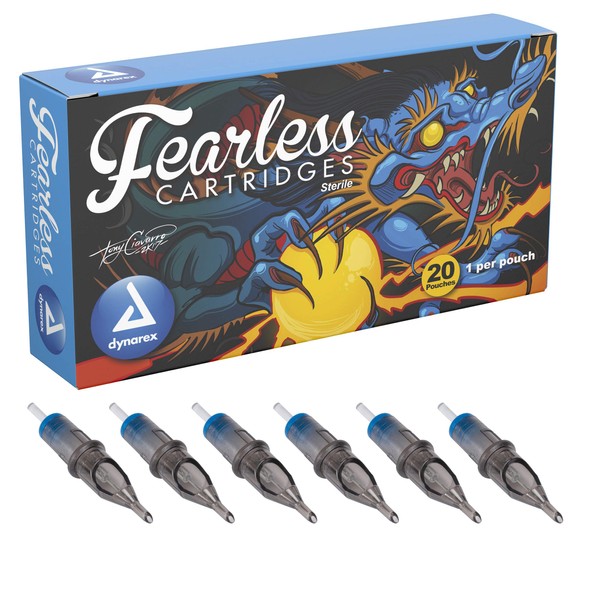 Dynarex Fearless Tight Tattoo Cartridges Bugpin Round Liner, 1005rlt, 20 Count