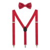 Grade Code Mens Suspenders and Bow Tie Set Adjustable Elastic