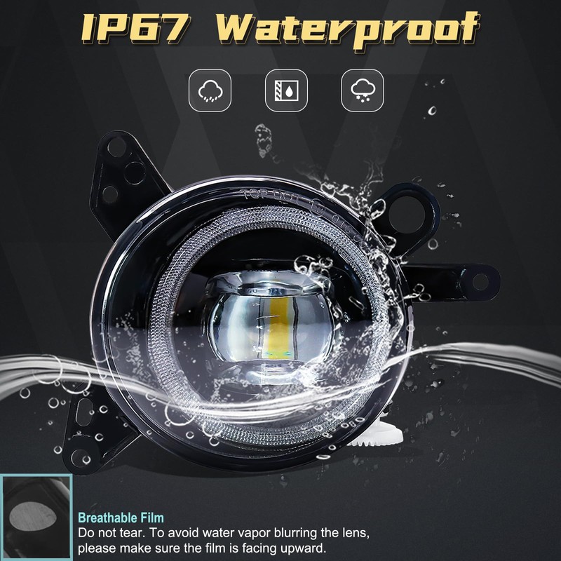 AFOGGEST Angel Eye Fog Light For Mitsubishi Lancer 2008-2014 Front