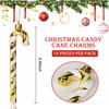 Pack of 12 Candy Canes Christmas Tree Decorations - Glitter