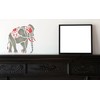 Plantilla de elefante indio, 4.5 x 4.5 pulgadas, paquidermo asiático