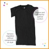 Fun and Function Sens-ational Hip Hugging Black Tee Short Sleeves