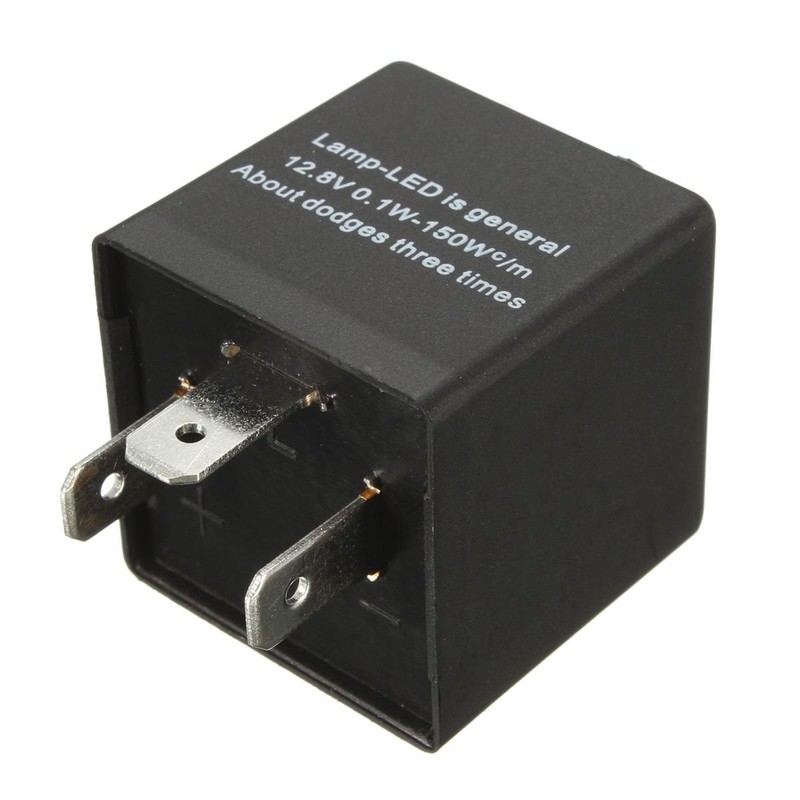 Bjworeye 12V 3 Pin LED Adjustable Car Flasher Flash Relay