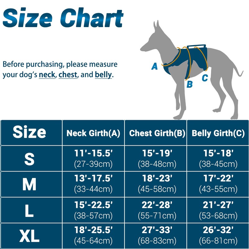 BELPRO Multi-Use Support Dog Harness, Escape Proof No Pull Reflective