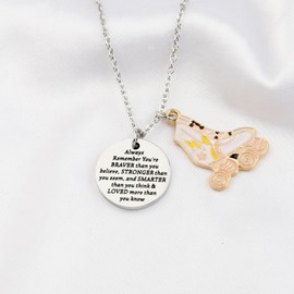 BNQL Roller Skate Necklace, Roller Skate Gift, Roller Skate Lover, Gift, Roller Skate Jewelry, Roller Skate Charm Necklace, Stainless Steel, stainless steel