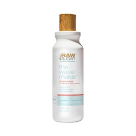 RAW SUGAR, The Wave Maker Acondicionador, con Lichi y Leche de Coco, Nutre, Da Brillo y Volumen, sin Sulfatos, 18 OZ