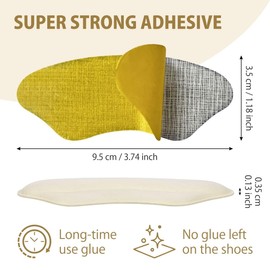 Heel Grips Liner Cushions Inserts for Loose Shoes, 4 Pairs Heel Pads Snugs for Shoe Women Men That are Too Big Filler Prevent Slipping, Blisters Beige+Black