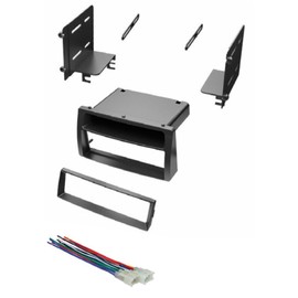 ASC Audio ASC Car Stereo Dash Kit and Wire Harness for Installing a Single Din Radio for 2003-2008 Toyota Corolla