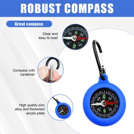 9 Pcs Kompass Kinder Mini Kompass Schlüsselanhänger Kinderkompass Schlüsselanhänger Compass Tragbar, Wasserdicht Und Langlebig, Geeignet Für Campingurlaub Und Wandern Im Freien