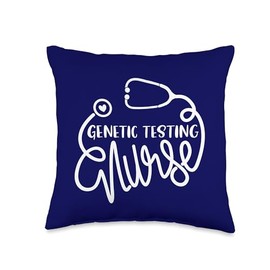 Genetic Testing Nurse Cute Genetics Nursing Department RN Throw Pillow