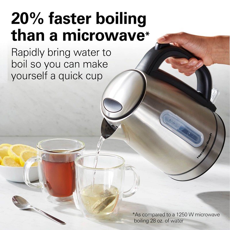 Hamilton Beach Electric Tea Kettle, Water Boiler & Heater, 1.7