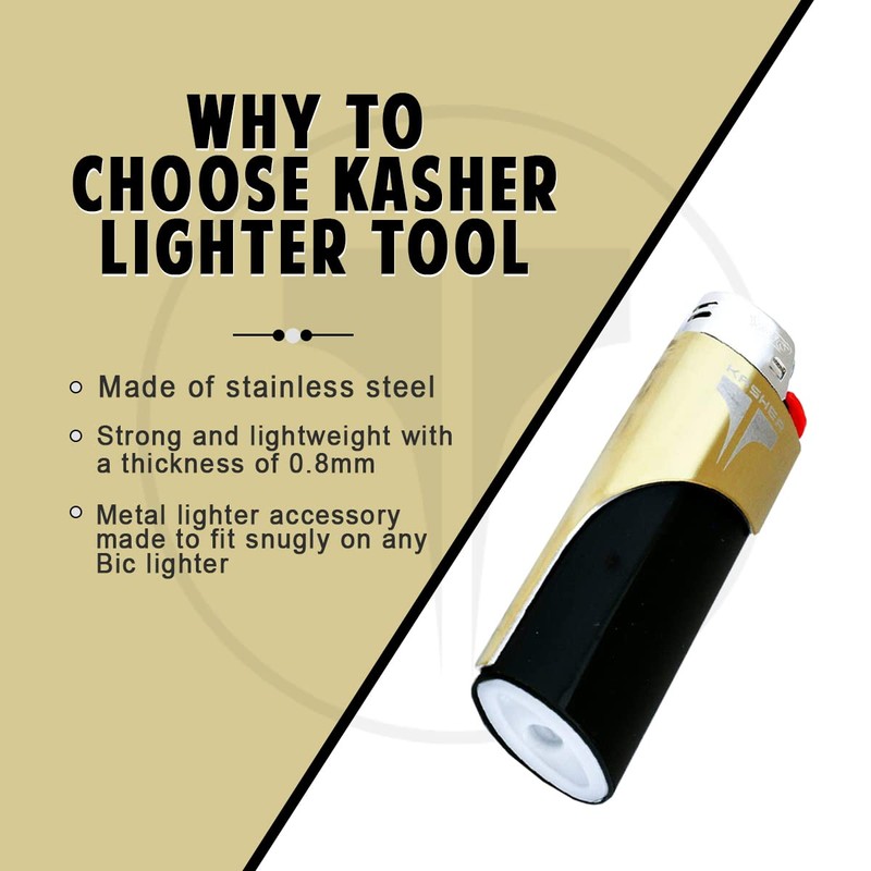Kasher Classic Multi-Tool Lighter Case with Lighter - Lightweight, Durable