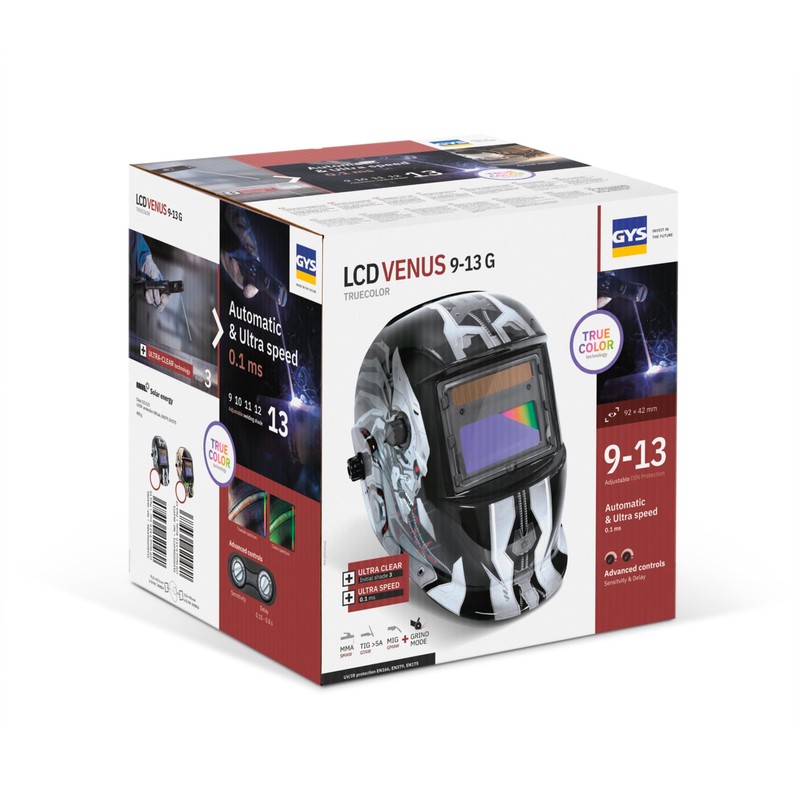 GYS LCD Venus Welding Helmet - Shade 9/13 - True