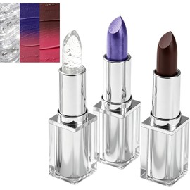 Lápiz labial que cambia de color PH,lápiz labial hidratante (3Colors) No pegajoso, revitalizante para labios secos, lápiz labial a prueba de manchas, tres colores: transparente, rosa y azul