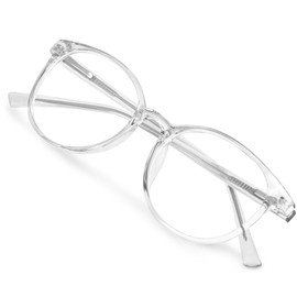 Ymmott Blue Light Filter Glasses Women's Computer Glasses Without Prescription Reduces Eye Strain Blue Filter Gaming Glasses Transparent for Women, transparent