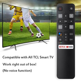 RC802V Universal Remote Control for All TCL Smart TVs, TV Remote Replacement for All TCL Android TV (NO Voice Function)