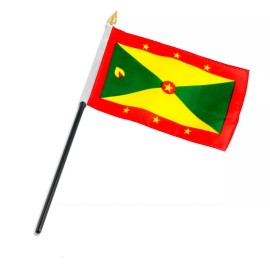 TRADEWINDS 4"x6" Grenada Stick Flag Table Staff Desk Table