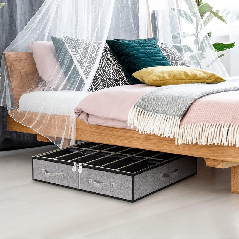 Anyoneer Under Bed Shoe Storage Organizer, Set of 2, Underbed