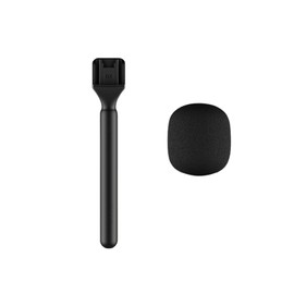 Mic Stand fit for DJI/Rode/Hollyland Lark/Movo Wireless Microphone, Holder Handheld Stick, Mic Cover Windscreen