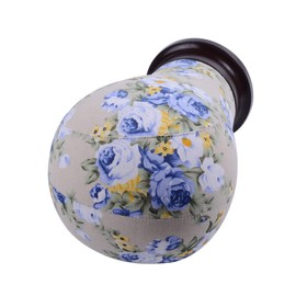 Canvas Block Head Wig Head Mannequin Manikin Head Wigs Making Display Head (Blue Flower 23 Inch)