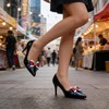 Independence Day Shoe Clips for Women, Glitter Sequin Bow Shoe
