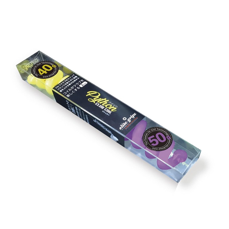 elitegrips Python Club Coil Golf Swing Practice Equipment, Yellow 40g