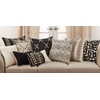 SARO LIFESTYLE Noir Et Blanc Collection Reversible Throw Pillow Cover,