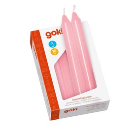 Goki Geburtstagskerzen ROSA 10er Set