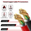 JUZUXI Solar Connectors Cable for 4 Solar Panels,IP68 Waterproof Y