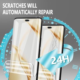 Phlleyaa Schutzfolie für Honor 200 Pro TPU 2 Stück + Honor200 Pro Panzer Schutz Glas Kameraschutz 2 Stück[2+2 Stück],Einfache Montage Bläschenfrei für Panzerglas für Honor 200 Pro Folie