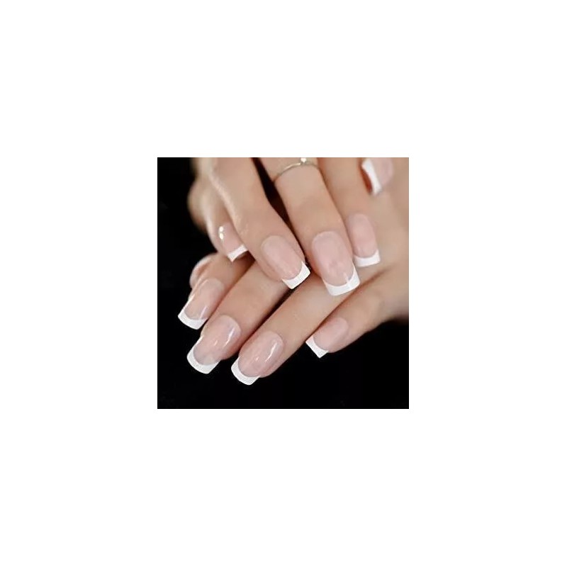 Angie Tips Francés - French Para Uñas Blanco