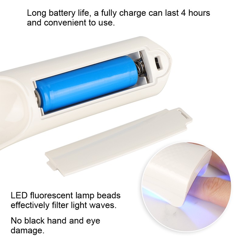 3W Portable Rechargeable Nail Lamp USB LED Gel Nail Polish