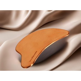 100% Copper Gua Sha Tool for Face, Neck & Body - Antibacterial Skincare Tool for Lymphatic Drainage, Wrinkle Reduction & Collagen Boosting | Eco-Friendly & Durable Massage Tool for Radiant Skin