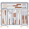 Homecor Large Utensil Organizer for Kitchen Drawer, Expandable Silverware Drawer