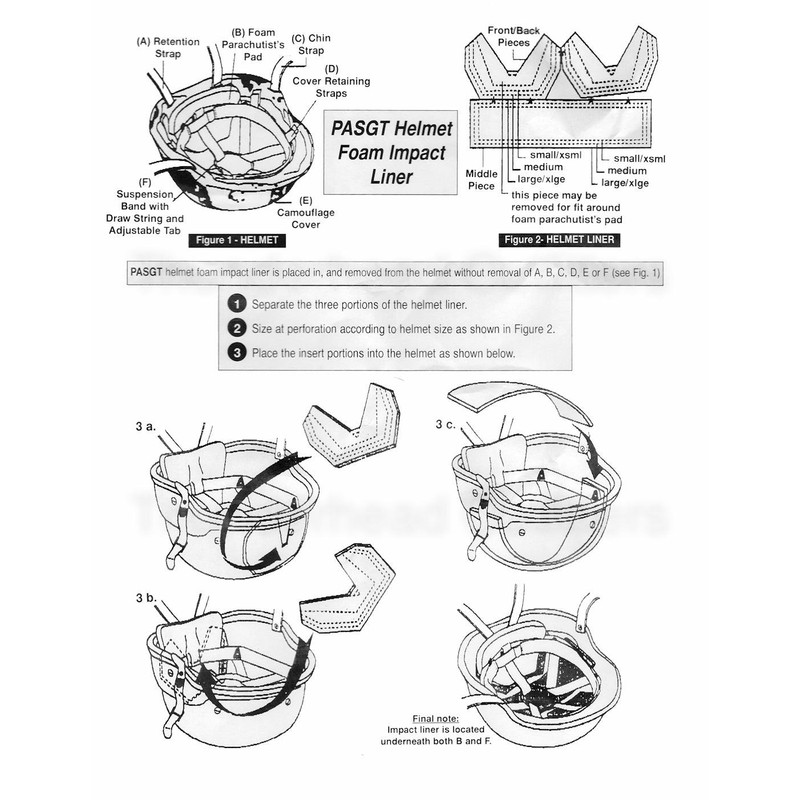 PASGT Helmet Foam Impact Liner by US Army