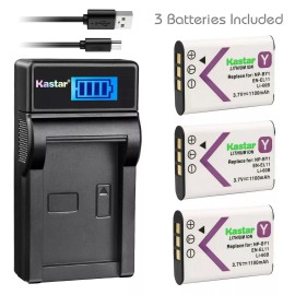 For Nikon, For Olympus, For Pentax, For Ricoh, For Sanyo, For Sony LCD3 Charger & 3 battery for Nikon EN-EL11 Nikon Coolpix S550 Coolpix S560