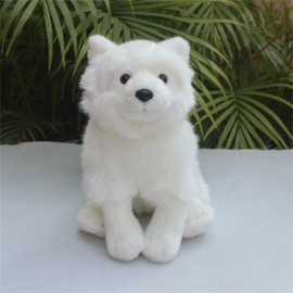 Arctic Fox Plush Toy 11 inches, 28cm, Soft Snow Queen Fox Stuffed Animal Doll (B-Run)