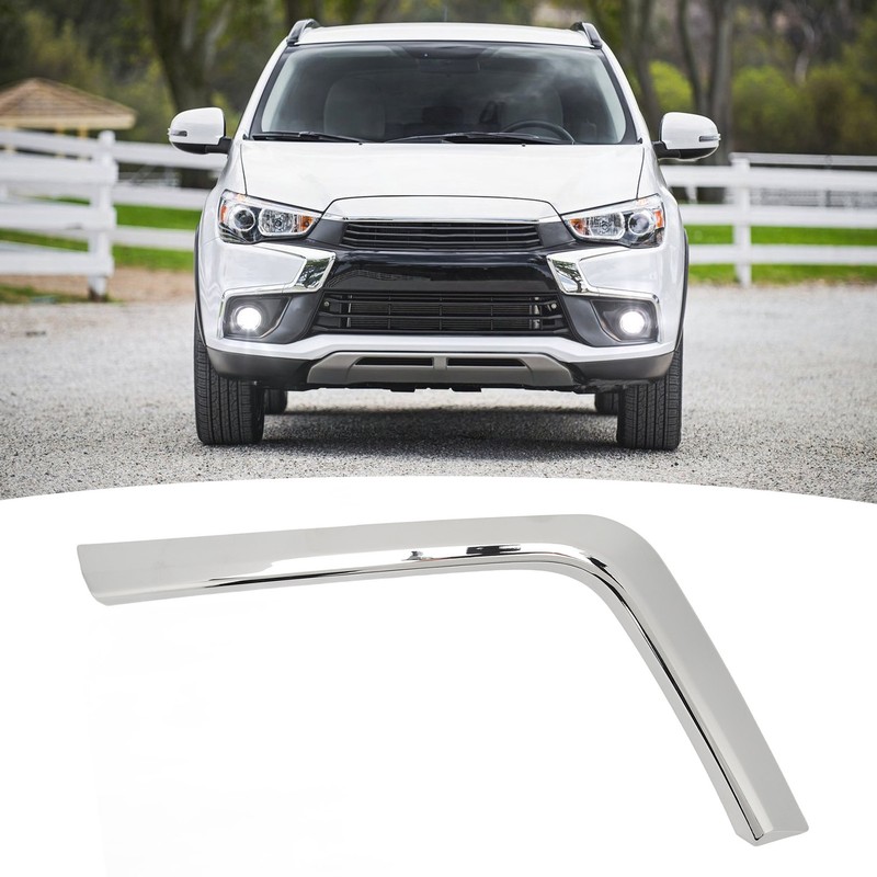 Front Bumper Lower Chrome Trim ABS Side Molding Strips Replacement