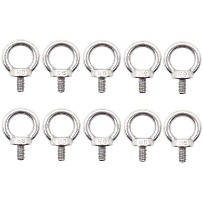 Eowpower 10 Pieces M6 Male Thread Machinery Shoulder Lifting Ring
