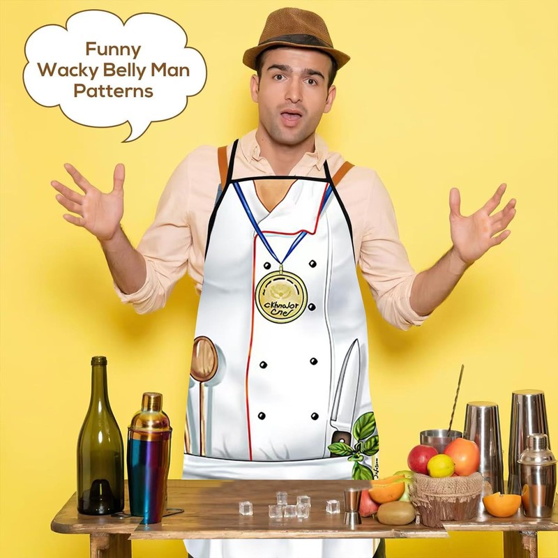 CHEUNGHAO Funny Gifts for Men Adults Cooking Grilling Aprons chef
