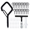 Ticway Outdoor Diamond Anti-Drop Plant Hooks, 20 Pack Spiral Q