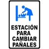 SalaGraphics Spanish Baby Changing Station Sign. 18x24