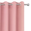 LEMOMO Blackout Curtains 52 x 63 inch/Pink Curtains Set of