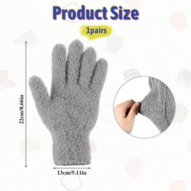 Guantes de microfibra reutilizables Guantes de microfibra para quitar el polvo Guantes lavables para plantas Guantes de limpieza de microfibra Guantes para quitar el polvo de plantas Paño para